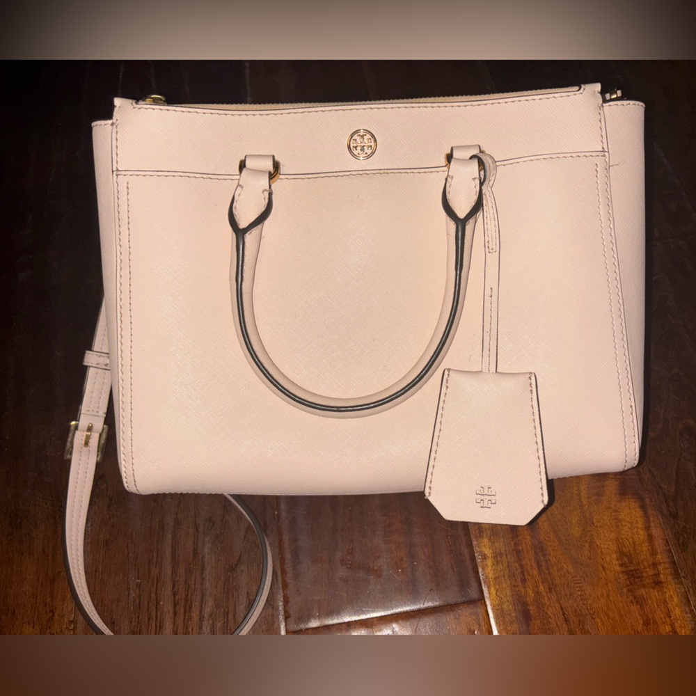 Tory Burch Pink Leather Tote Bag